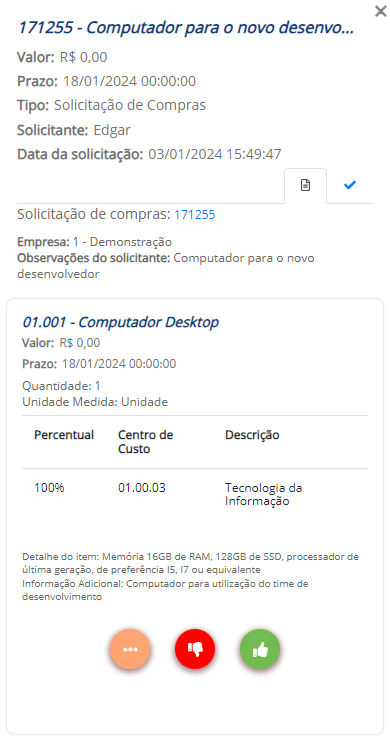 Aprovações Mobile